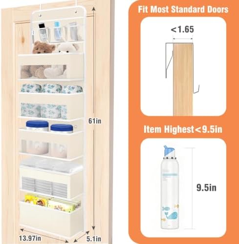 Over The Door Organizer Storage Large Capacity Hanging Bedroom Storage - Image 2