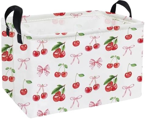 Essme Rectangular Kids Baskets, Cherry Storage Box, Cute Basket by ESSME