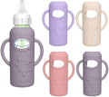 4 Pack Silicone Sleeves for Dr. Brown's Glass Baby Bottles, Anti Breakage Baby by WAJIAYON