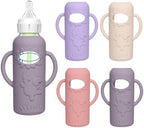 4 Pack Silicone Sleeves for Dr. Brown's Glass Baby Bottles, Anti Breakage Baby by WAJIAYON