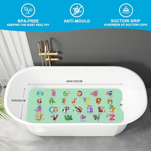XIYUNTE Bath Mat for Tub Non Slip Bathtub Mat Non Slip 40x16 Baby Bath Mat - Image 2