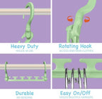 Wonder Hanger Max Space Saving Hangers, 360° Hooks, Pastel Green - Image 3