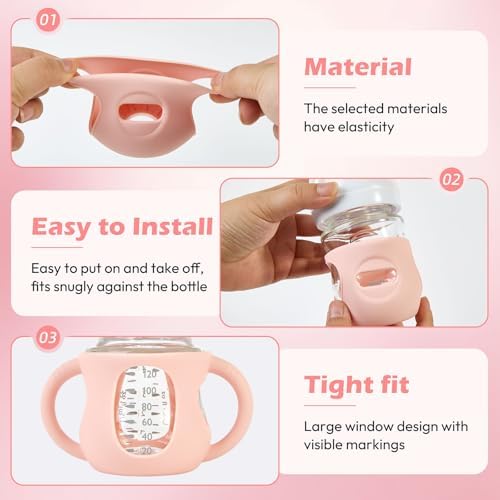 3 Pack Silicone Sleeves for Philips Avent Natural Glass Baby Bottles - Image 5