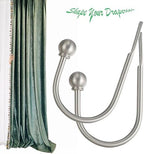ARNORX Curtain Holdbacks Hooks Solid Steel Hooks Decorative French Ball End - Image 2