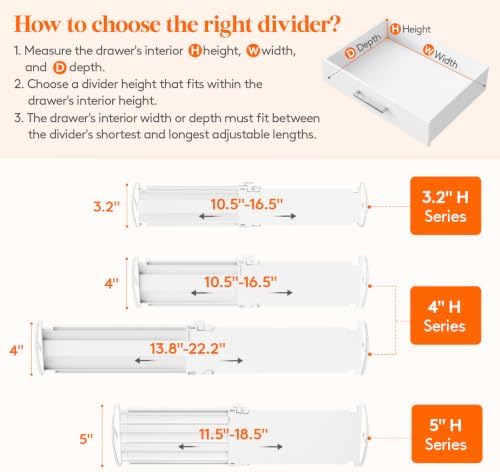 Lifewit 3.2" High Drawer Dividers - Image 3
