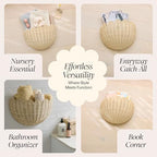 BEBE BASK Scalloped Wicker Wall Basket - Image 6