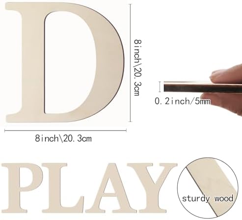 Wooden Letters 8 Inch Large Paintable Wood Letter D - Image 2