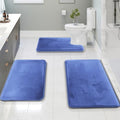 Clara Clark 3 Piece Bathroom Rugs Bath Mat Set, Velvet Memory Foam Bath Mats by ClaraClark