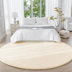 Amazon Basics Fluffy Washable Round Area Rug, Circle Shaggy Carpet - Image 2