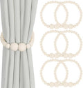 KLOGTSIND Magnetic Curtain Tiebacks, 6 Pack Wood Bead Curtain Holdbacks by KLOGTSINDDirect