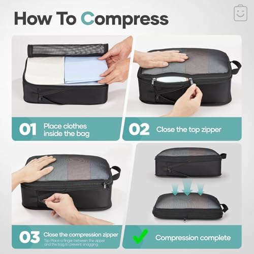 Veken 10 Set Compression Packing Cubes - Image 3