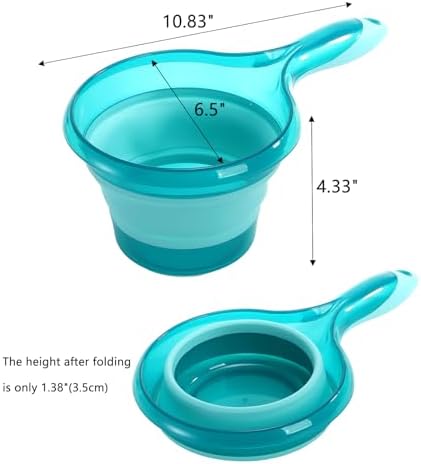 ZEAYEA 3 Pack Folding Water Ladles, Plastic Collapsible Washing Spoons - Image 2