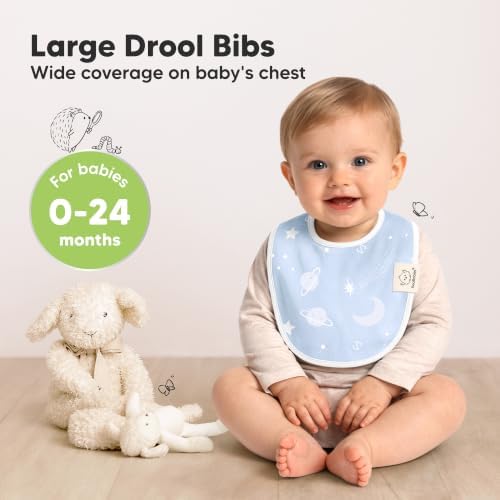 KeaBabies 8-Pack Organic Baby Bibs - Image 2