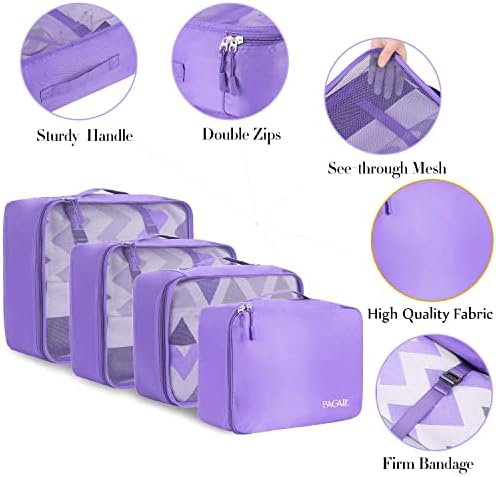 BAGAIL 8 Set Packing Cubes Luggage Packing Organizers - Image 4