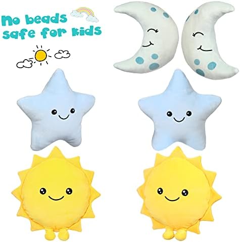 BenBen Sun Plush Toy 12 inch, 7 inch Stuffed Star and Moon, Cute Plushies Gift - Image 4