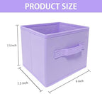 EBIGIC purple storage bins 9.0"x7.5"x7.5", Mini Storage Box Fabirc Foldable - Image 2