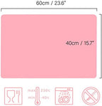 Gartful Makeup Mat for Vanity, 23.6"x15.7" Pink Silicone Mat, X-Large Silicone - Image 2