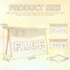Clear Patch Makeup Letter Bag, Boho Preppy Chenille Letter Cosmetic Bag - Image 2