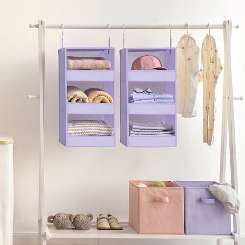 GRANNY SAYS 3-Shelf Hanging Closet Organizer, Foldable Storage - Image 2