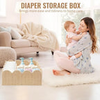 Diaper Caddy Organizer, Scalloped Changing Table Organizer - Image 4