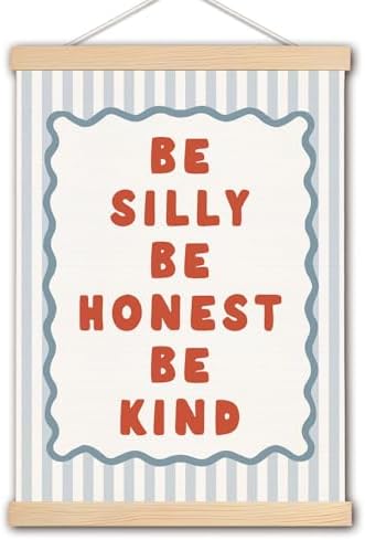 DNEULYR Kids Room Wall Art Poster, Be Silly Honest Be Kind Wall Decor, 12x16 by Unknown