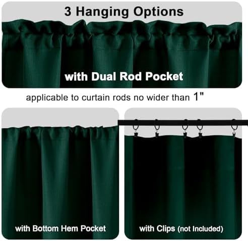 Chyhomenyc Hunter Green Short Curtain Valance - Image 5