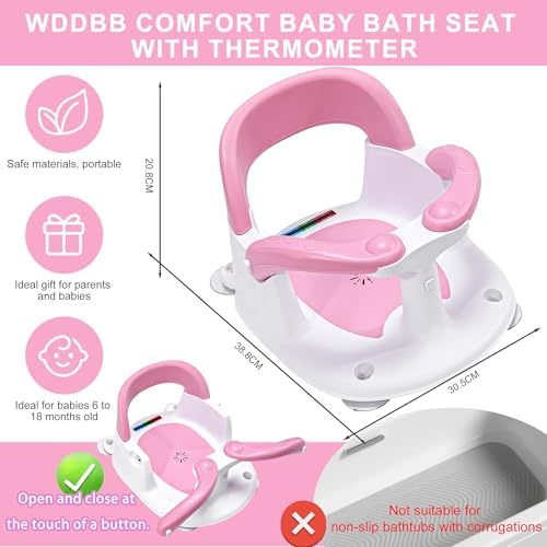 Baby Bath seat for Babies 6 Months & up, 360° Stable Toddler Bath Chair - Image 5