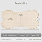 PWTAA Dog Food Mat Anti-Slip Silicone Dog Bowl Mat Thicker Pet Placemat - Image 2