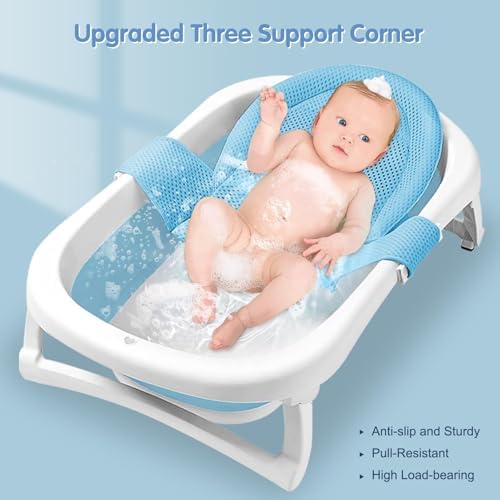 Colorlife Baby Bath Seat Support Net Infant Bathing Seat Support Mat, - Image 2