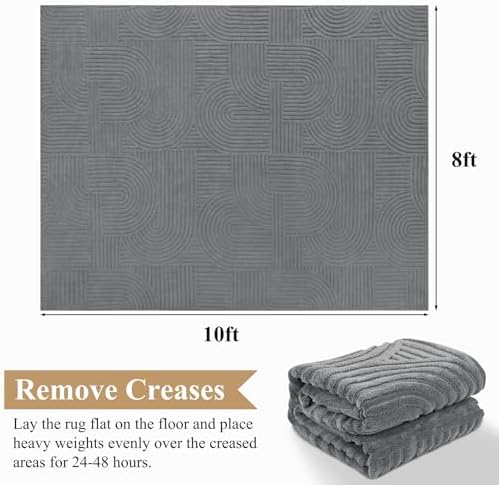 Pauwer 8x10 Area Rugs for Living Room, Modern Non Slip Washable Rug - Image 2