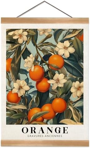 ZTGDA Farmhouse Orange Wall Art, Vintage Botanical Fruit Poster, French Style by Unknown