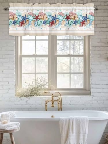 Coastal Beach Kitchen Curtains Valances - Image 6