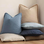 Foindtower Decorative Linen Fringe Throw Pillow Covers Cozy Boho Farmhouse - Image 6