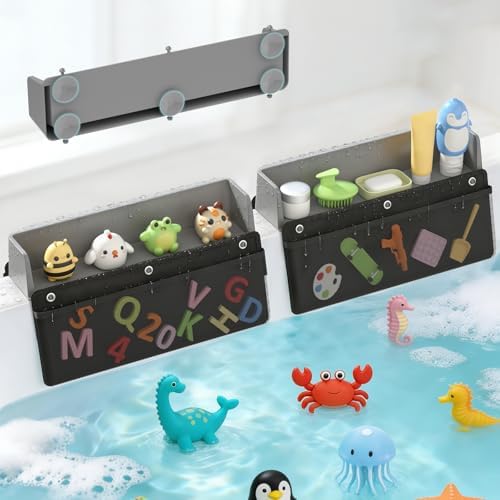 Silicone Bathtub Splash Guard 2-Pack by CLESOO