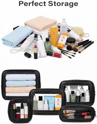 5Pcs Diaper Bag Organizer Pouch Set, Waterproof Travel Clear Makeup Bag Set - Image 3