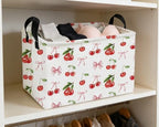 Essme Rectangular Kids Baskets, Cherry Storage Box, Cute Basket - Image 4