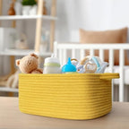 Cute Yellow Gift Basket, Woven Baskets - Image 6
