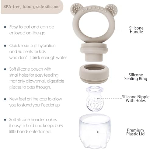 BIGSPINACH Frozen Breastmilk Teether & Forage Feeder Set Frozen Breastmilk - Image 2