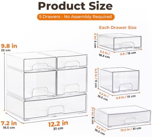 Stackable Bottle Storage Organizer Baby, and Office Organization, 5 Pack - Image 2