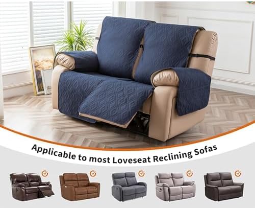 Genina Waterproof Loveseat Recliner Cover Non-Slip, Sofa Cover - Image 4