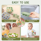 Easter Bunny Baby Breastmilk Popsicle Molds & Baby Fruit Feeder, Infant Food - Image 4