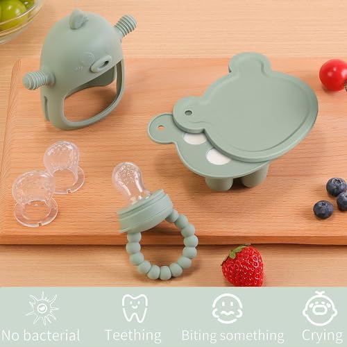 3-in-1 Baby Food & Fruit Feeder Set – Breastmilk Popsicle Mold - Image 2