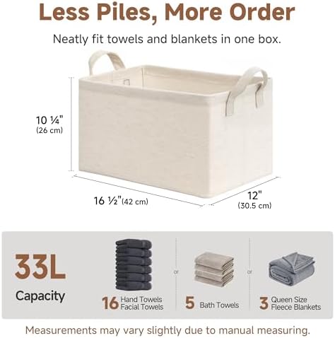 StorageWorks Linen Closet Organizers, Fabric Storage Bin - Image 6