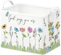 Runtoo Christian Bible Verse Floral Nursery Decor Baby Basket Religious by Runtoo