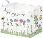 Runtoo Christian Bible Verse Floral Nursery Decor Baby Basket Religious by Runtoo