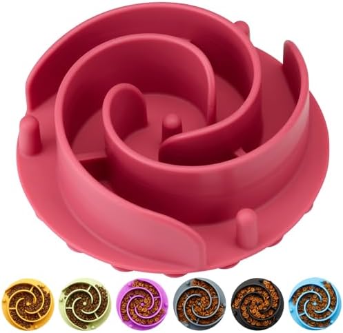 Slow Feeder Dog Bowls Insert, Animire Soft Silicone Slow Eating Dog Food Bowl by Animire