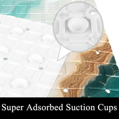 Non Slip Bathtub and Shower Mat 26.8x15.1 inch, Bath Mat - Image 3