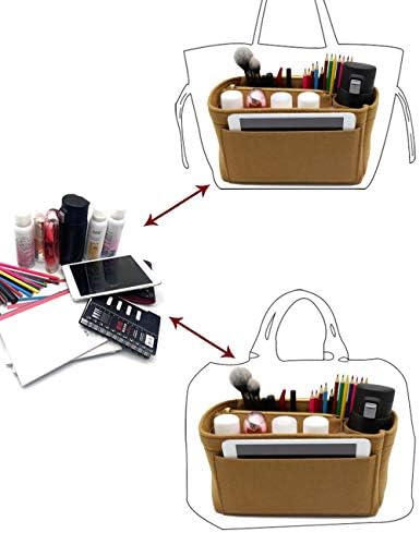 LEXSION Felt Purse Organizer Insert, Tote Bag Shaper Dividers - Image 4