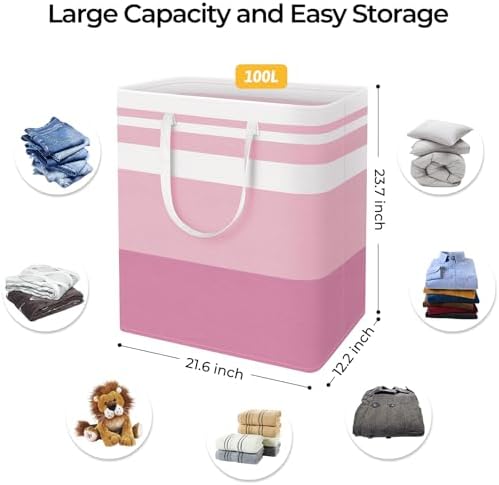 HomeHacks 2 Pack Laundry Baskets, Laundry Hampers Bags - Image 4