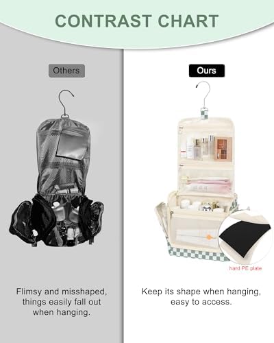 Relavel Hanging Toiletry Bag for Women, Travel Makeup Organizer Bag - Image 5